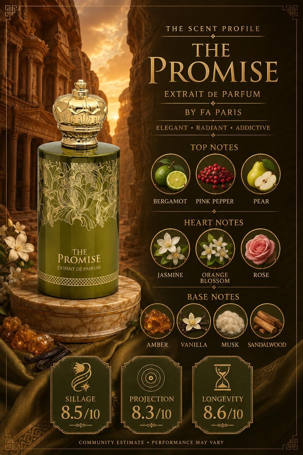 FA Paris Niche The Promise Extrait de Parfum | Rose & Patchouli