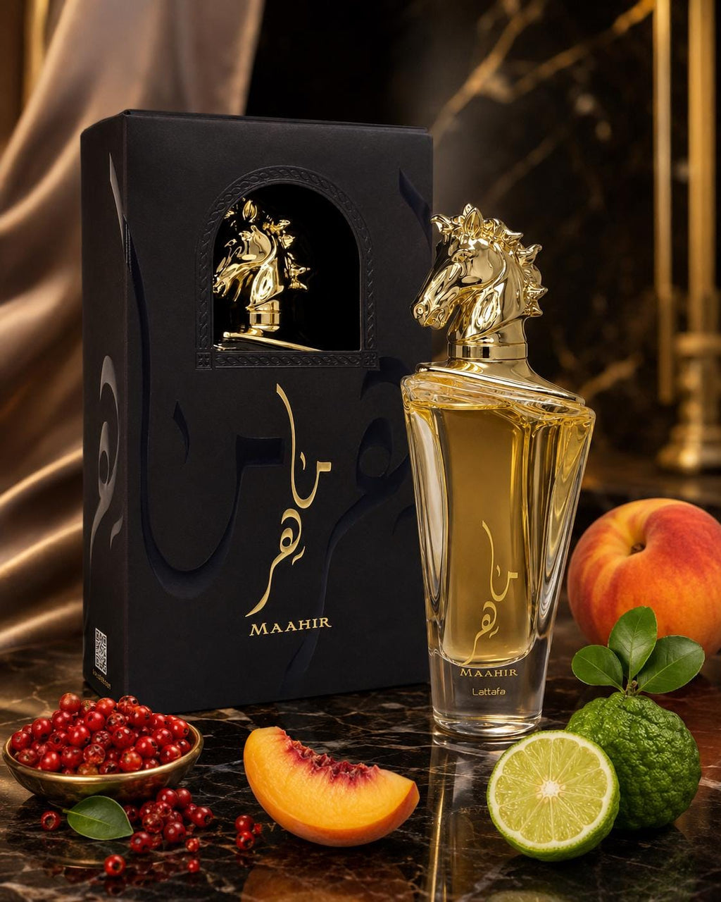 Lattafa Maahir Gold EDP 100ml | Saffron, Rose & Oud