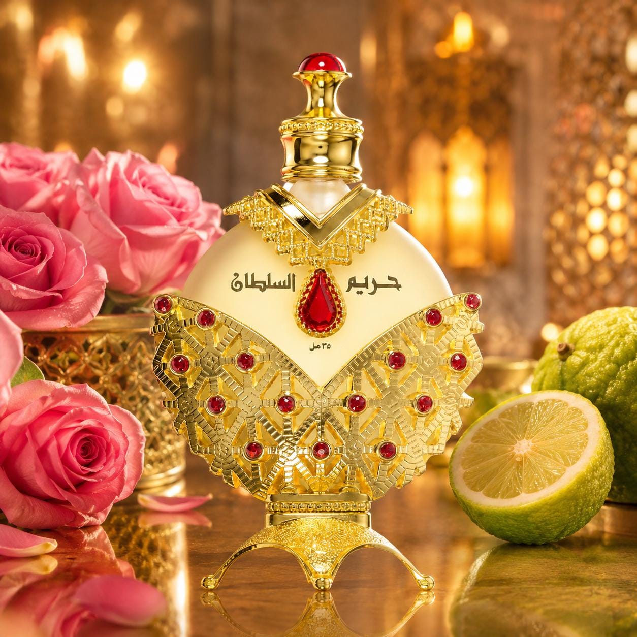 Khadlaj Hareem Al Sultan Gold Perfume Oil | Floral Fruity Arabian Attar
