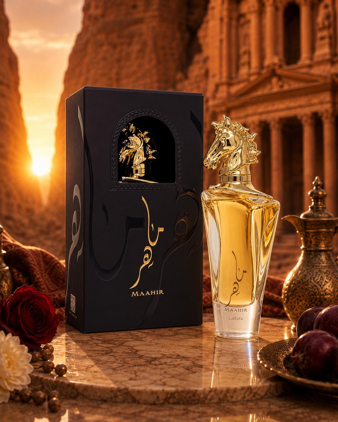 Lattafa Maahir Gold EDP 100ml | Saffron, Rose & Oud