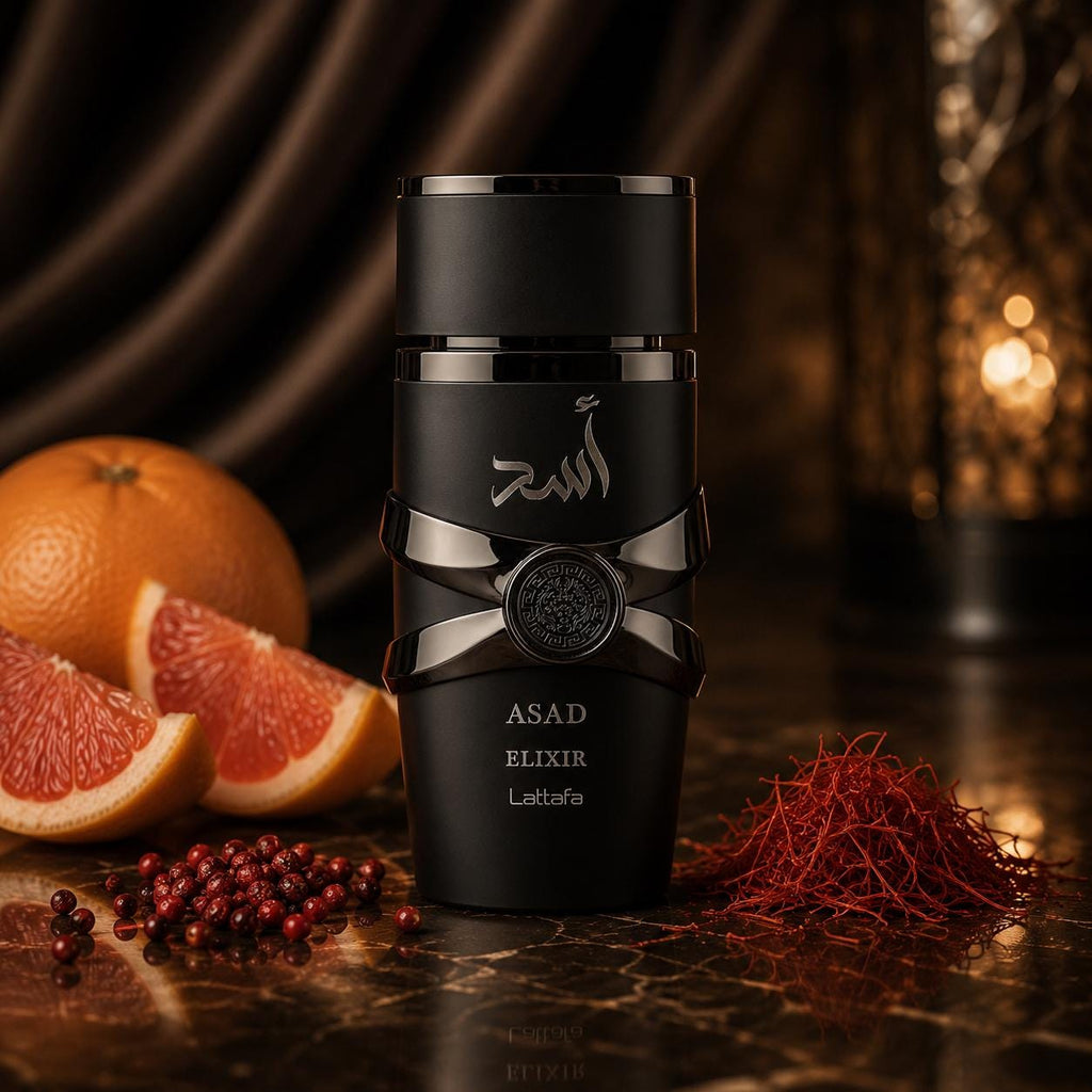 Lattafa Asad Elixir Men’s Eau de Parfum | Tobacco, Vanilla & Saffron