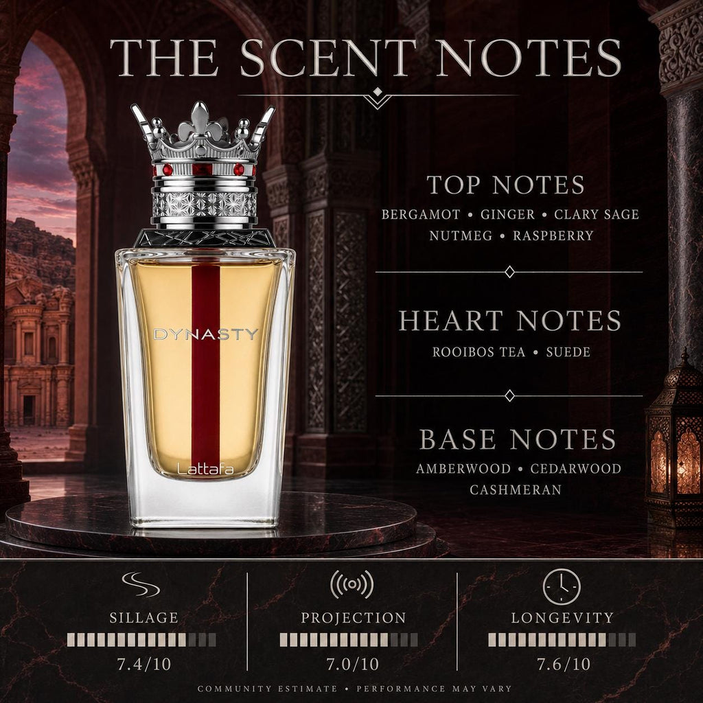 Lattafa Dynasty EDP 100ml | Rooibos Tea, Suede & Amberwood