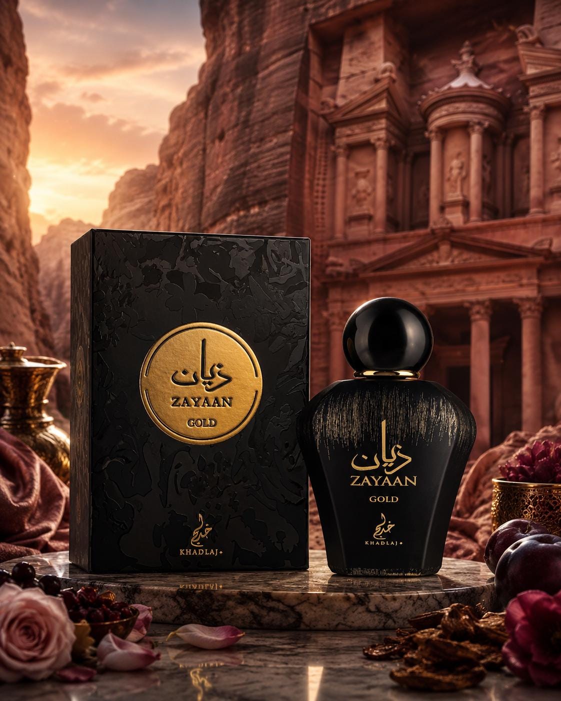 Khadlaj Zayaan Gold Eau de Parfum for Men | Plum & Cinnamon