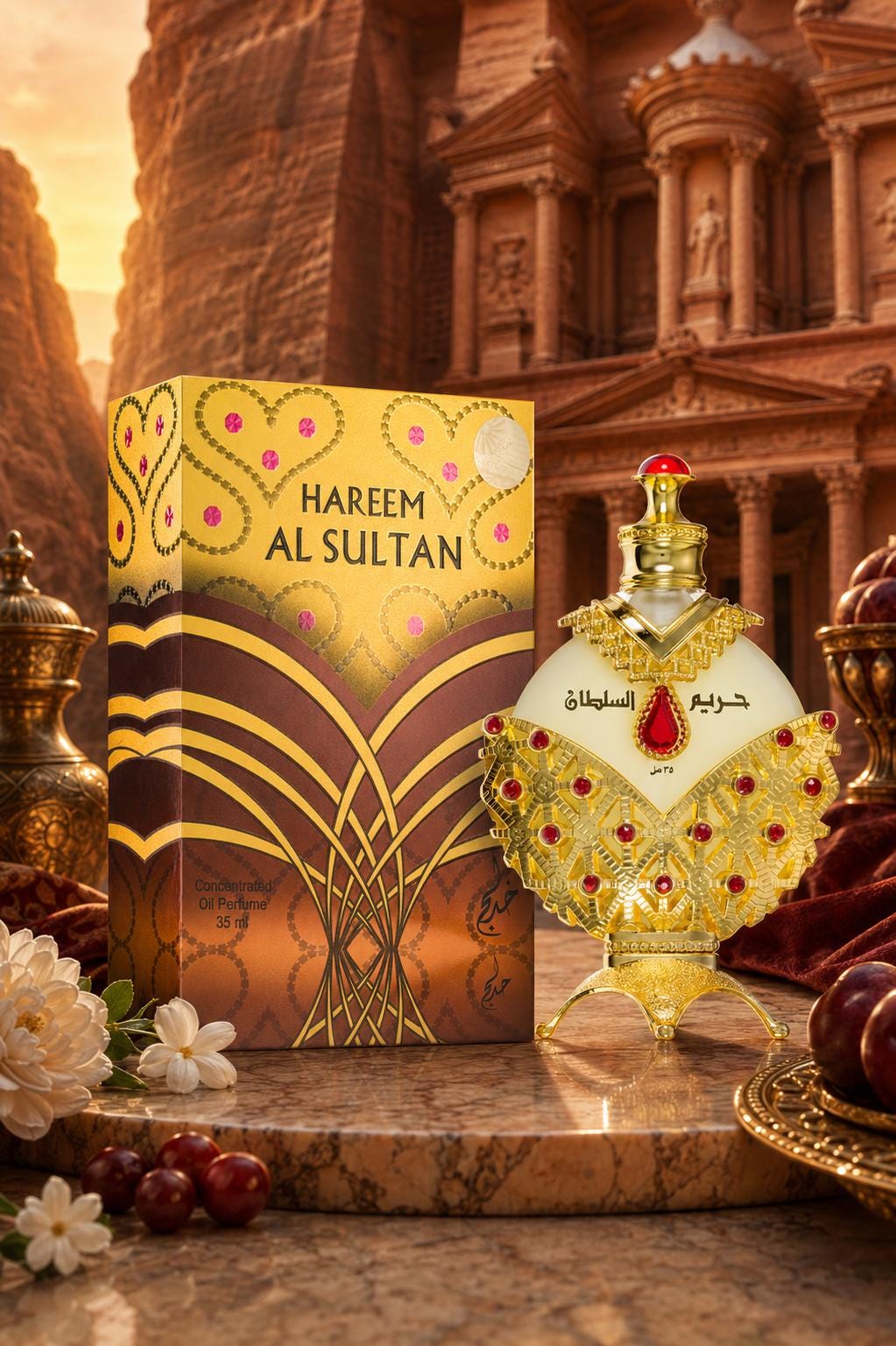 Khadlaj Hareem Al Sultan Gold Perfume Oil | Floral Fruity Arabian Attar