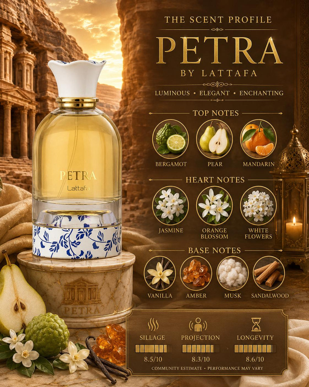 Lattafa Petra EDP 100ml | Plum, Rum & Vanilla