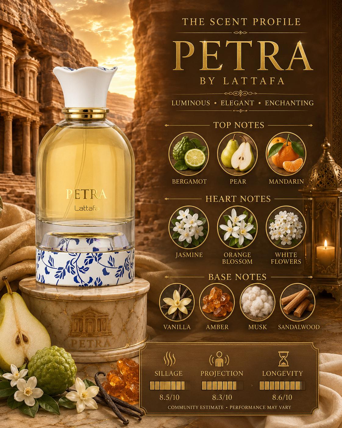 Lattafa Petra EDP 100ml | Plum, Rum & Vanilla