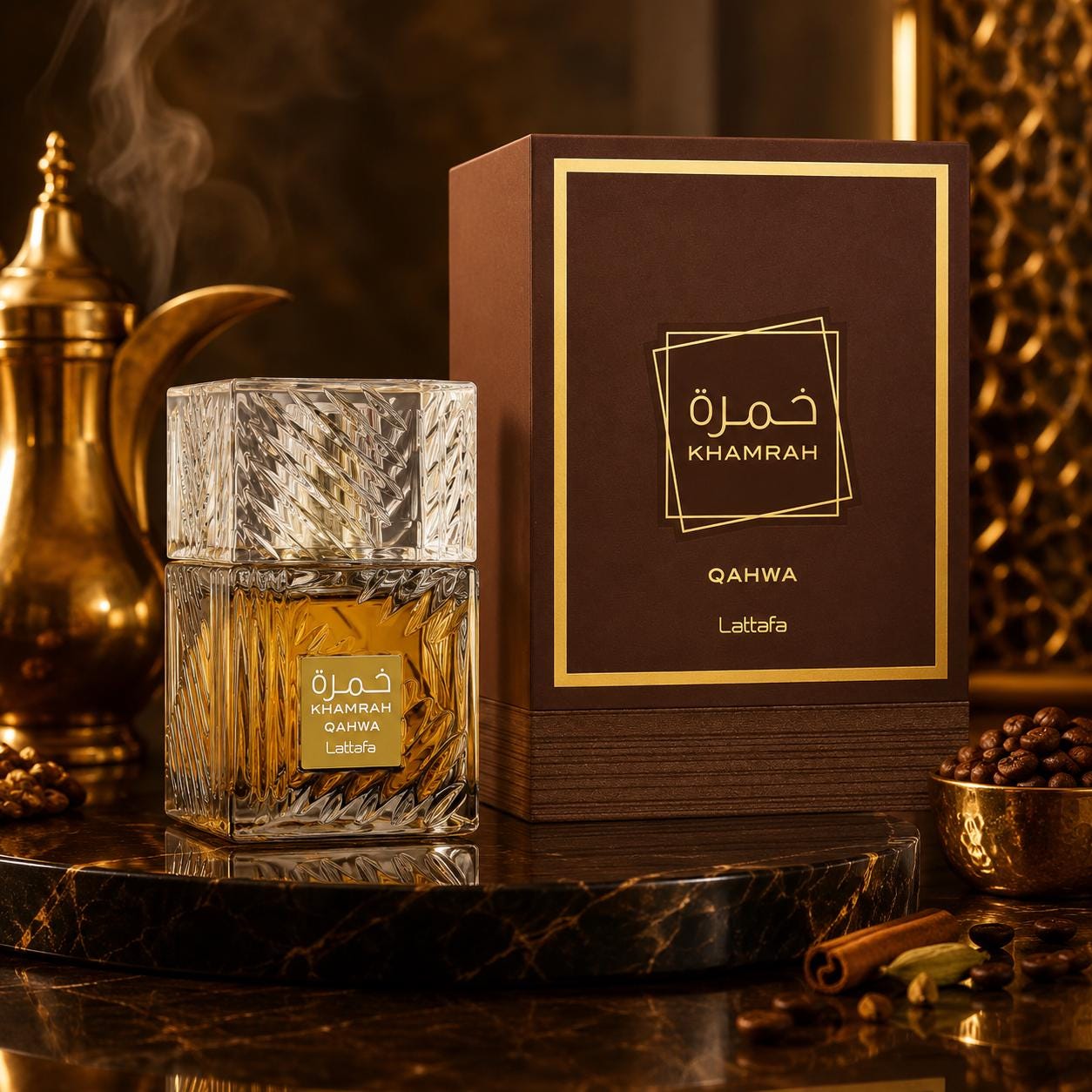 Khamrah Qahwa 100ml Eau de Parfum | Coffee Vanilla Praline | Unisex Arabian Perfume