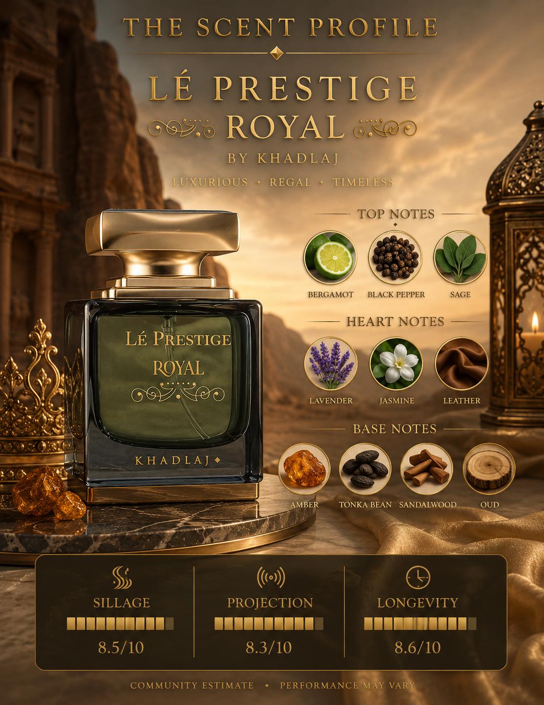 Khadlaj Le Prestige Royal Eau de Parfum | Rose & Leather