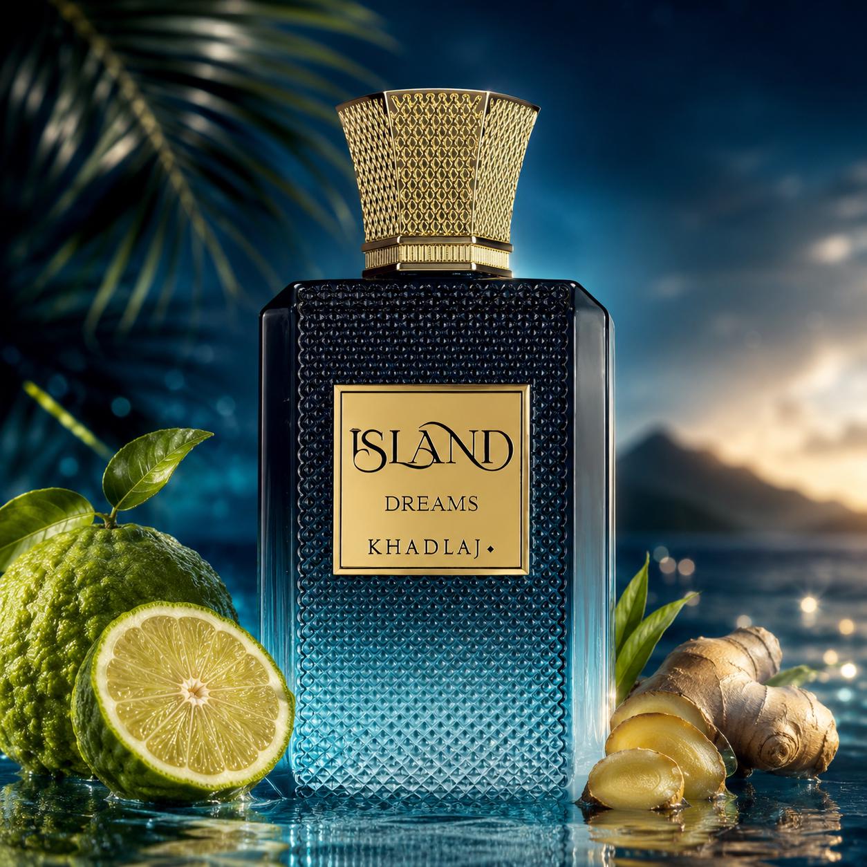 Khadlaj Island Dreams Extrait de Parfum 100ml | Fresh Unisex Arabian Fragrance