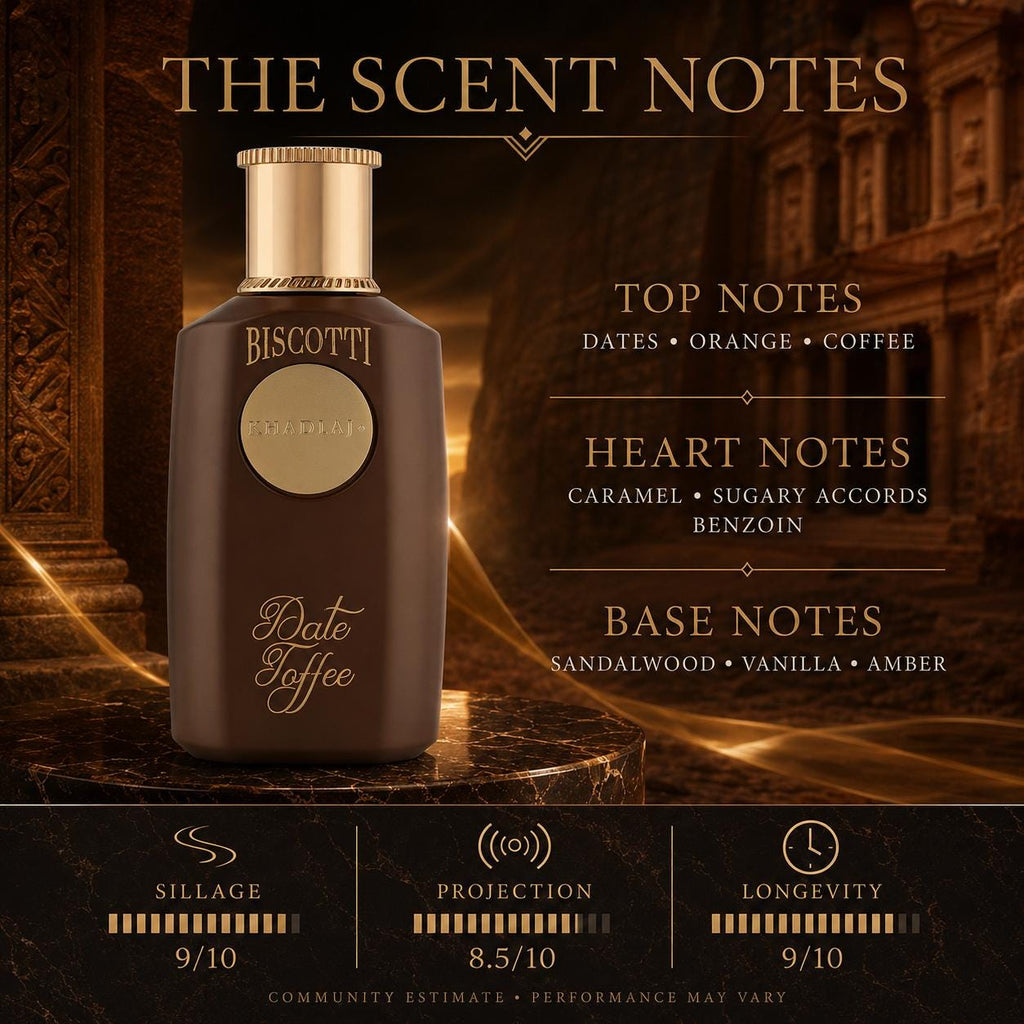 Biscotti Date Toffee Extrait de Parfum | Coffee Caramel Vanilla Gourmand Fragrance