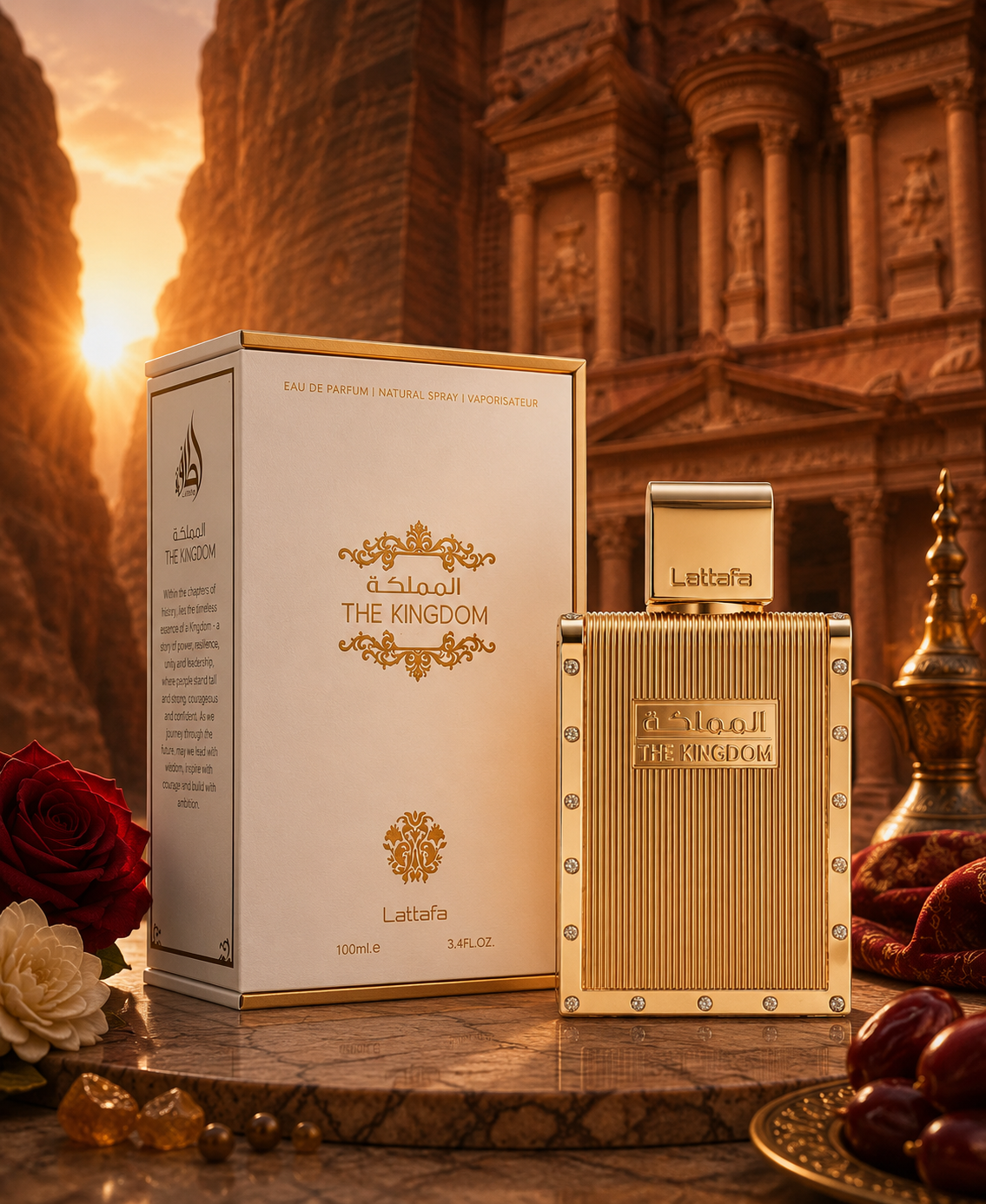 Lattafa The Kingdom Men 100ml Eau de Parfum | Vanilla Tobacco Aromatic Fragrance
