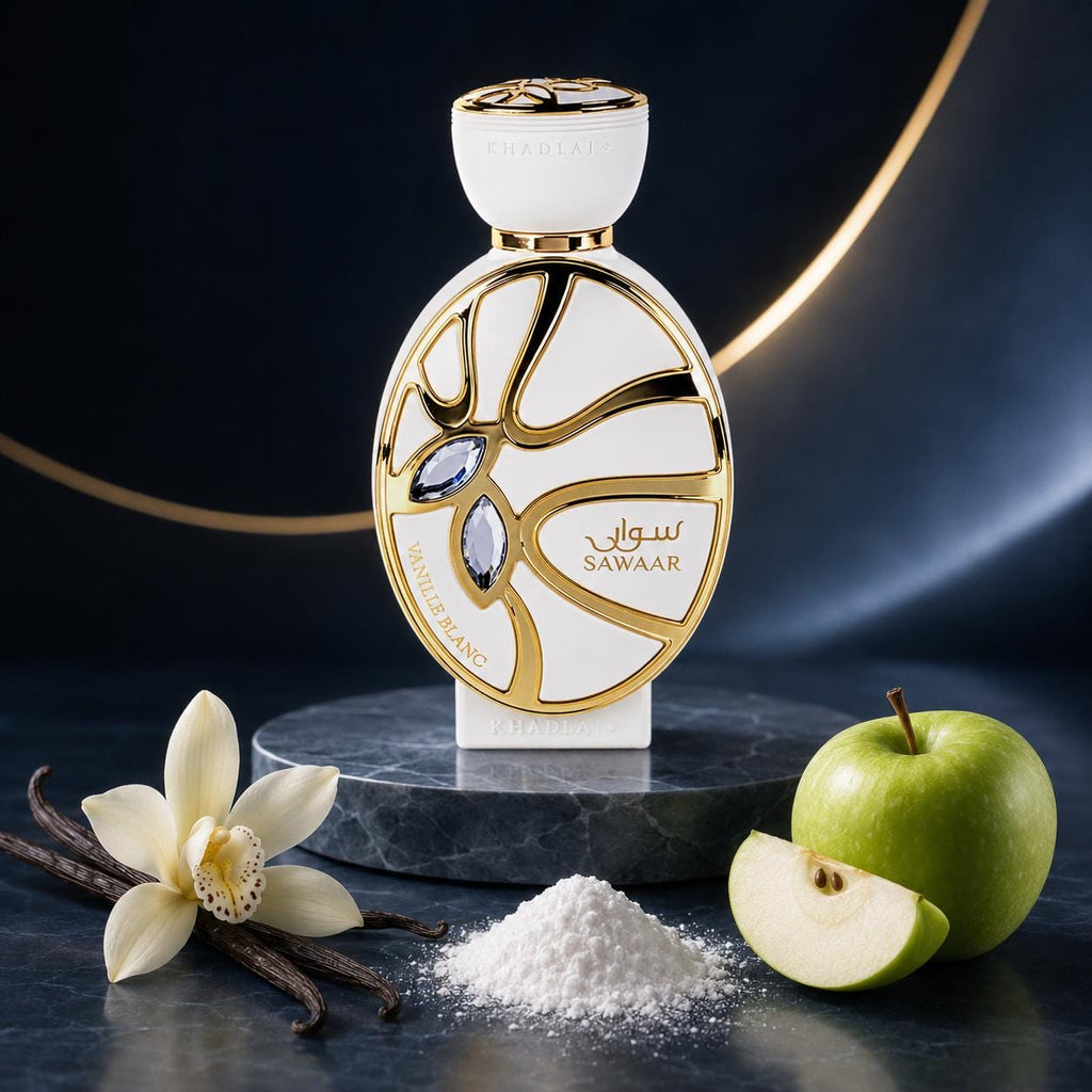 Khadlaj Sawaar Vanille Blanc Extrait 100ml | Creamy Vanilla & Apple