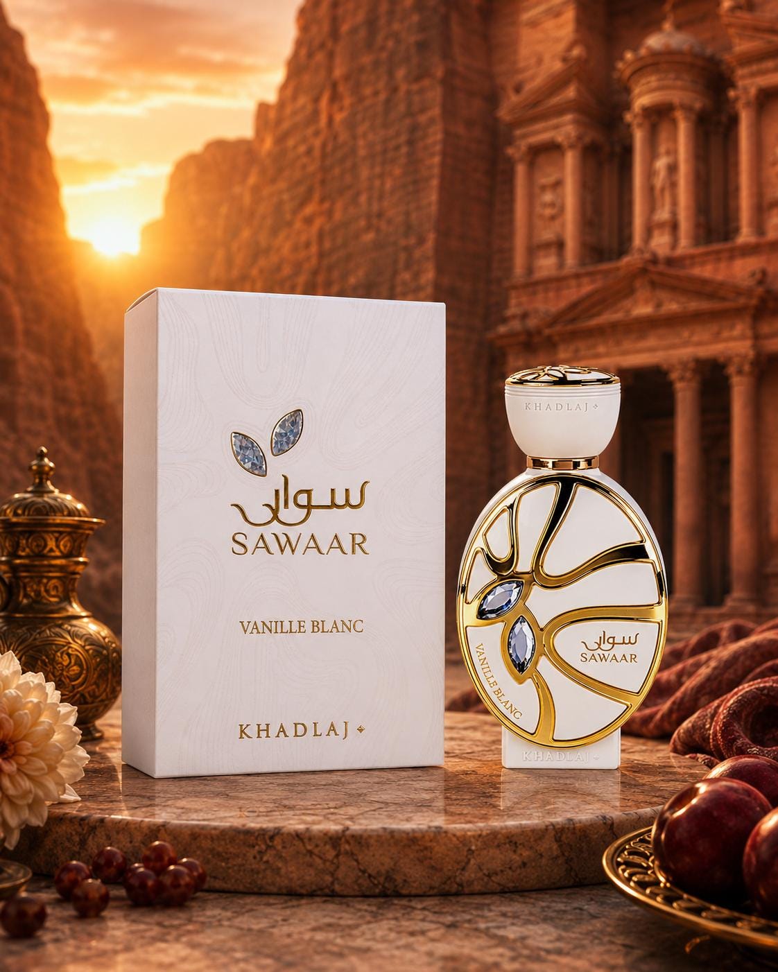 Khadlaj Sawaar Vanille Blanc Extrait 100ml | Creamy Vanilla & Apple